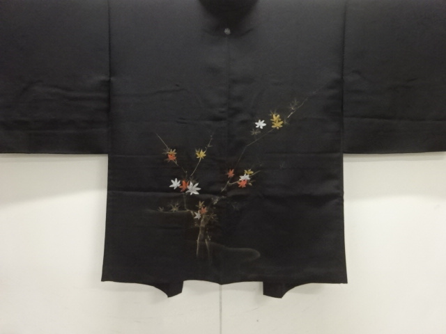 手描き楓模様一ツ紋絵羽織